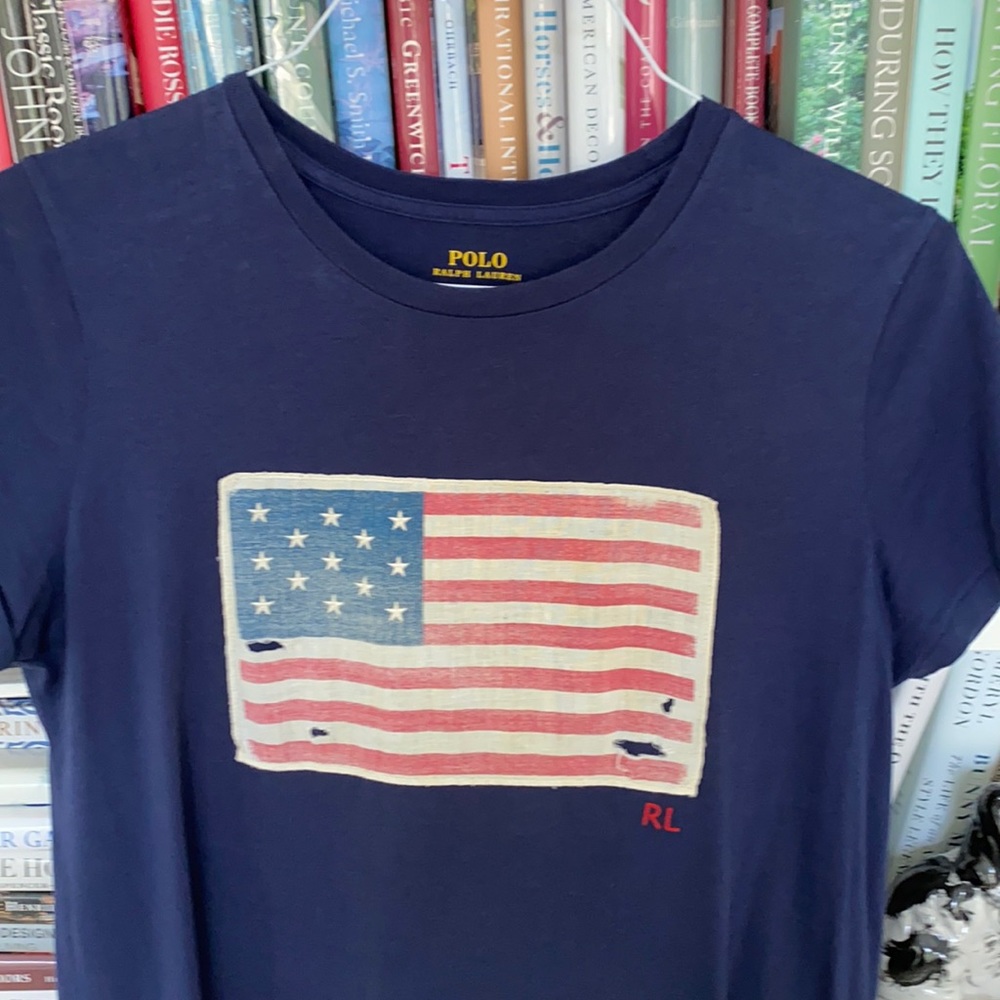 Ralph Lauren Navy blue flag T shirt dress